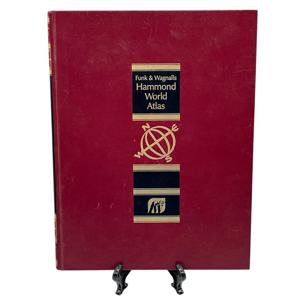 Funk & Wagnalls Hammond World Atlas 1993 Vintage Hardcover